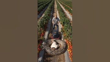 Man finds python eating his goat on farm