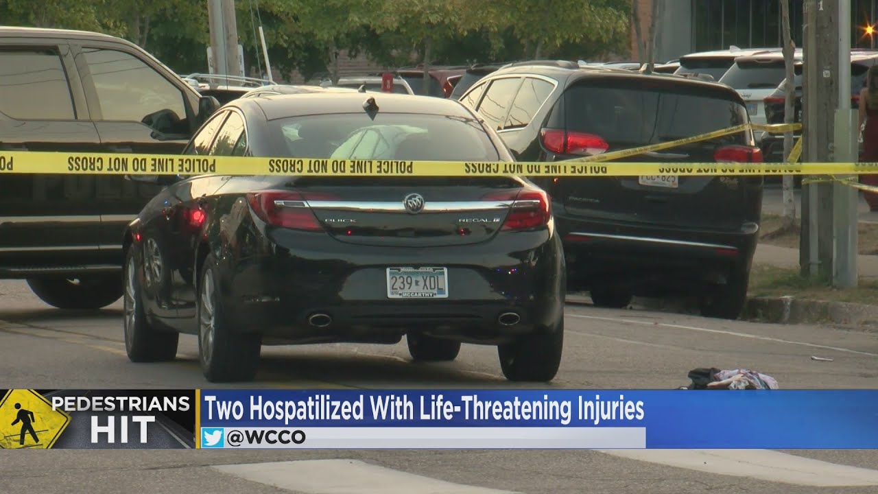 Two struck by car hospitalized with life-threatening injuries - YouTube