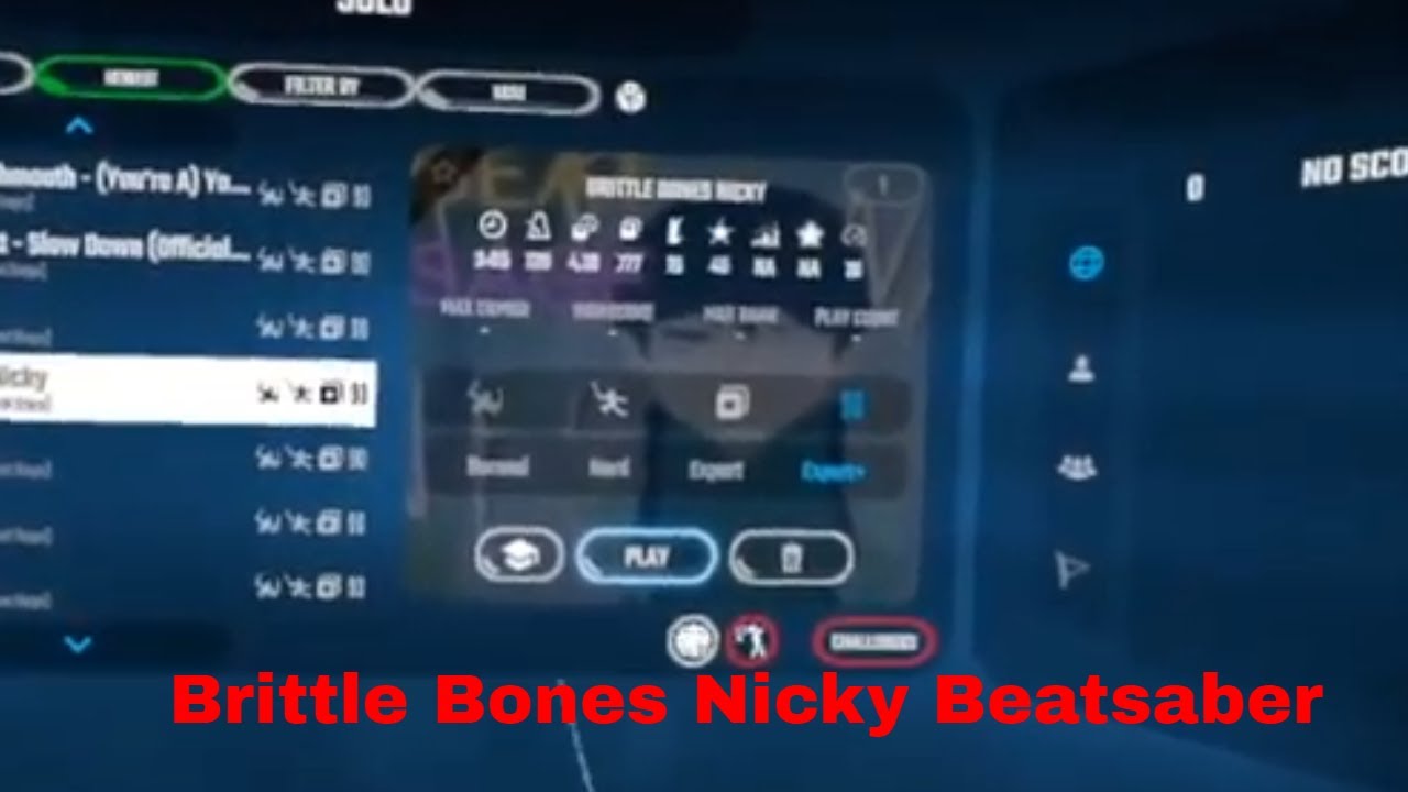 Beat Saber Brittle Bones Nicky (RA) - YouTube