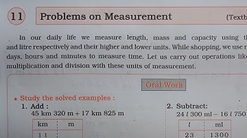 5th STD Math Workbook Chp 11 Problems On Measurement @OmPrakash-rn8hc