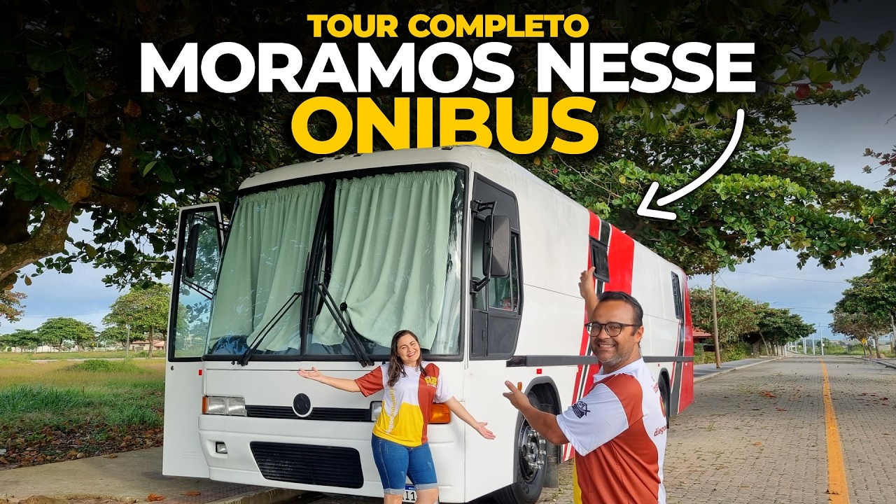 TOUR COMPLETO NO ONIBUS MOTORHOME, COMO TRANSFORMAMOS ESSE BUS EM NOSSA CASA ARTESANAL
