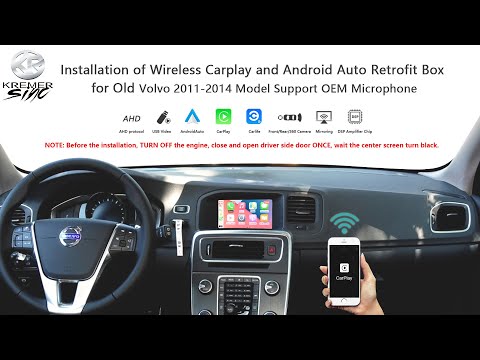 Wireless Carplay  Android Auto Retrofit Box for Volvo V40 XC60 V60 S60 XC70 XC80  2011-2014 Models