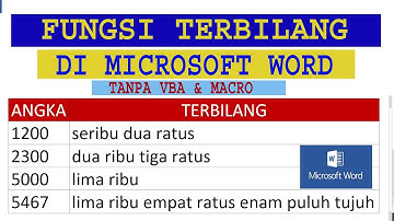 Fungsi Terbilang di Word Tanpa Rumus VBA dan Macro