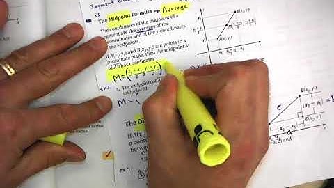 1.3 (2 of 2) Use Midpoint and Distance Formulas