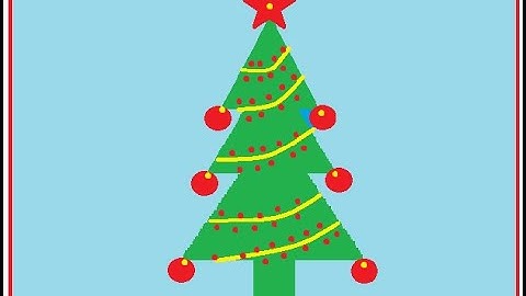 #mspaint How to draw Christmas tree ms paint | Merry Christmas drawing