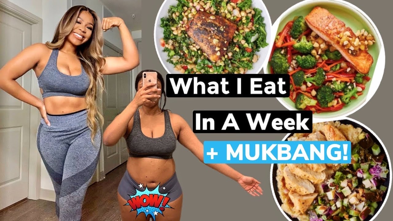 WHAT I EAT IN A WEEK TO LOSE WEIGHT & BE HEALTHY +  MUKBANG | GREEN CHEF