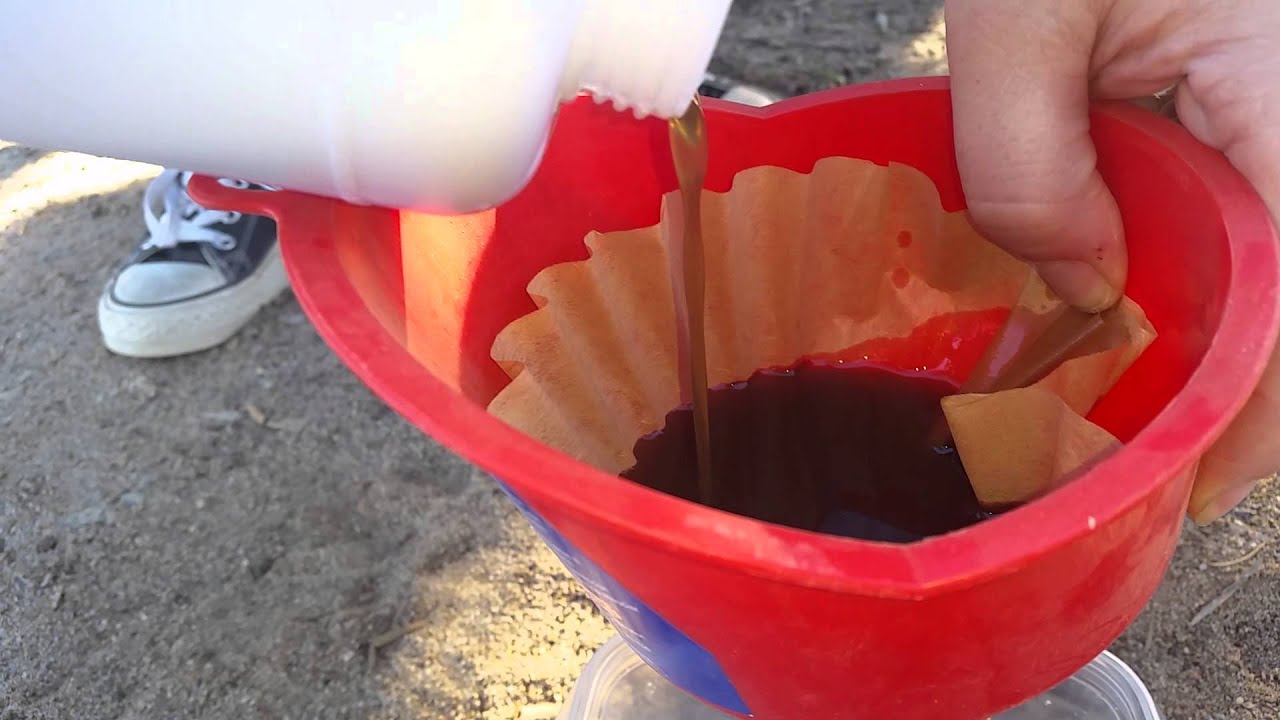 Old brake fluid - YouTube