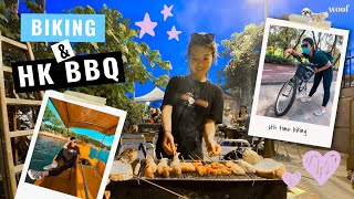 All-you-can-eat but COOK IT YOURSELF BARBECUE in Hong Kong!?! CRAZY! Biking to eat BBQ
