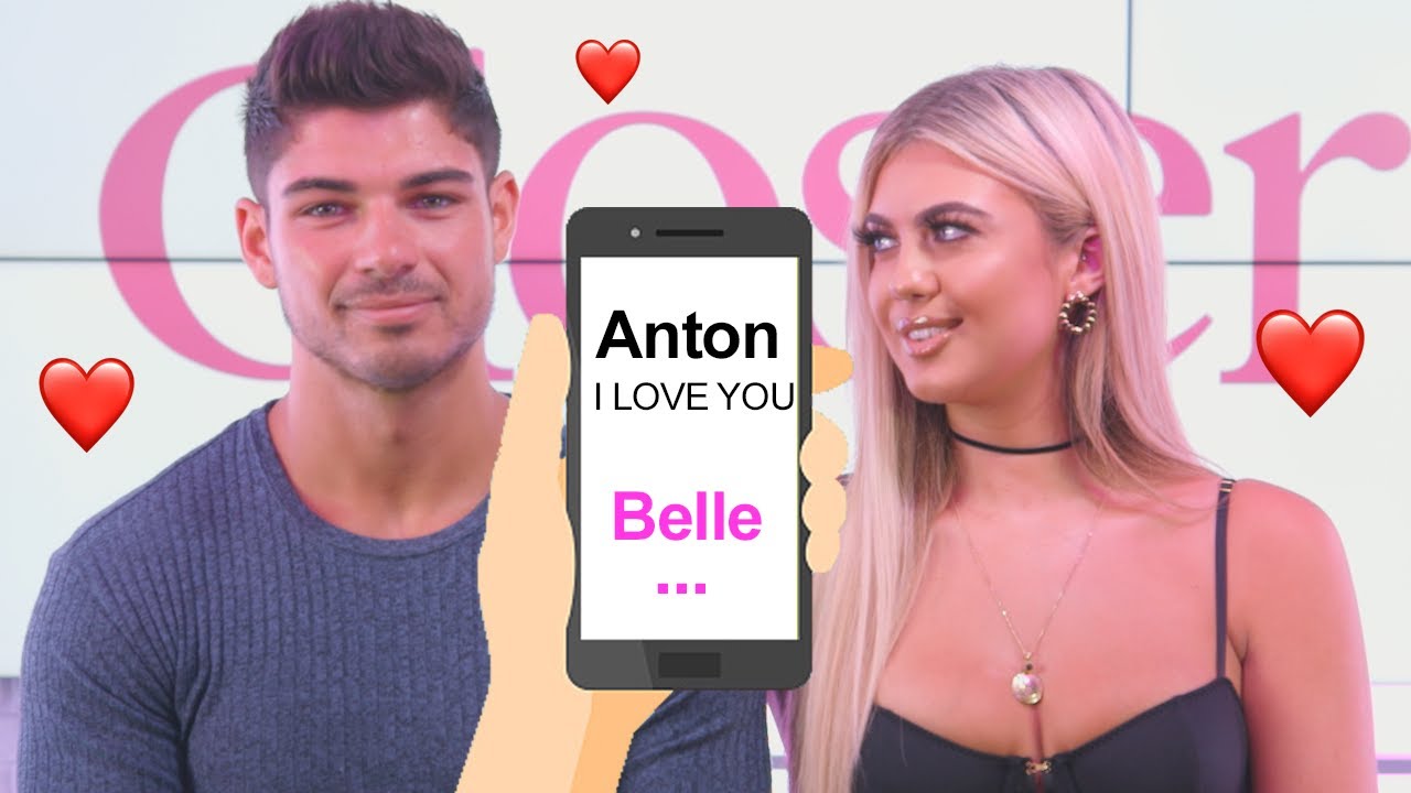 Love Island's Anton and Belle reveal their last text messages to each