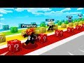 MINECRAFT 1v1v1v1 LUCKY BLOCK RACE WITH MY WIFE! (MCPE)