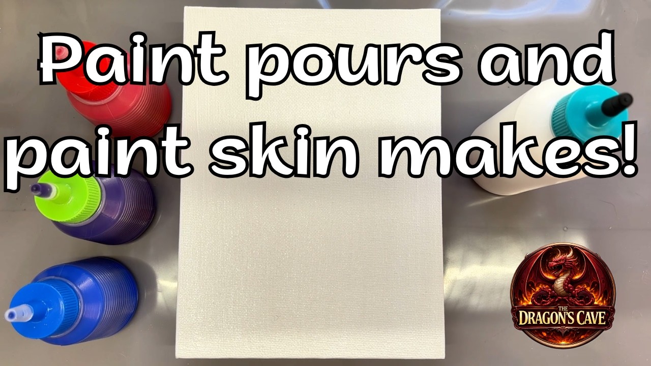 I poured acrylic paint and turned the leftover skins into beautiful ...