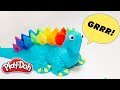 How to create dinosaurs with playdoh compound  stop motion  playdoh creative ideas for kids