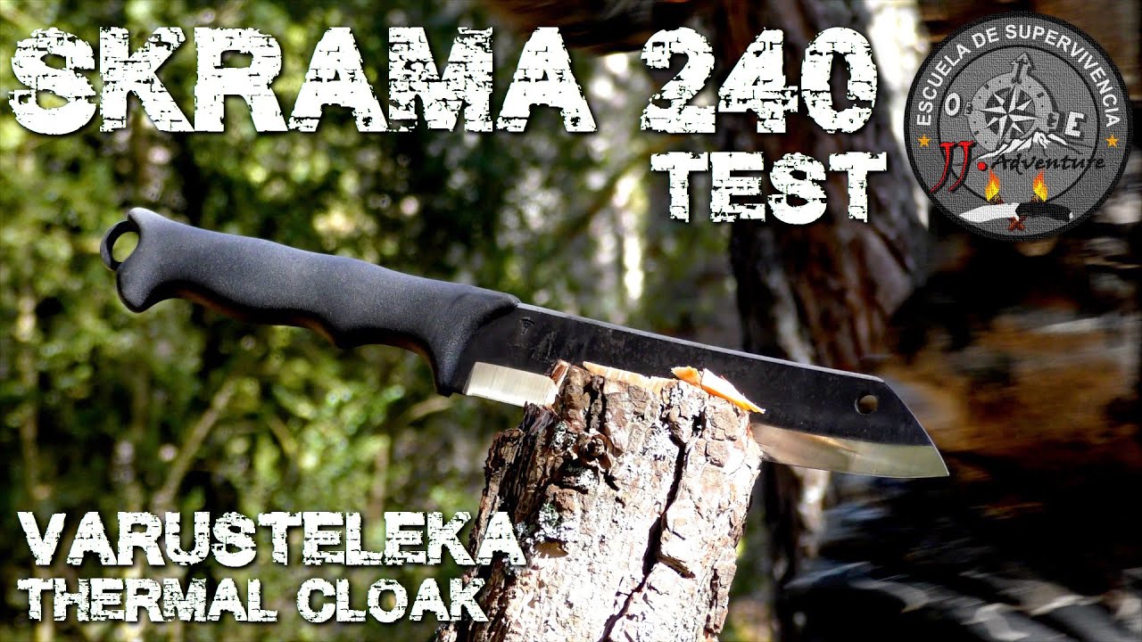 Pruebo una CAPA de SUPERVIVENCIA Varusteleka thermal cloak | y un CUCHILLO vikingo skrama 240