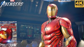 Prime Armor Iron Man Skin Gameplay - Marvel's Avengers Game (4K 60FPS) screenshot 2