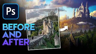 Creating a FANTASY CASTLE in PHOTOSHOP | Photo Manipulation