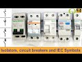 Iec symbols isolators circuit breakers rccb rcd  earth leakage