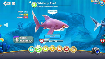 Hungry Shark World Whitetip Reef Gameplay - (iOS, Android) Part 1