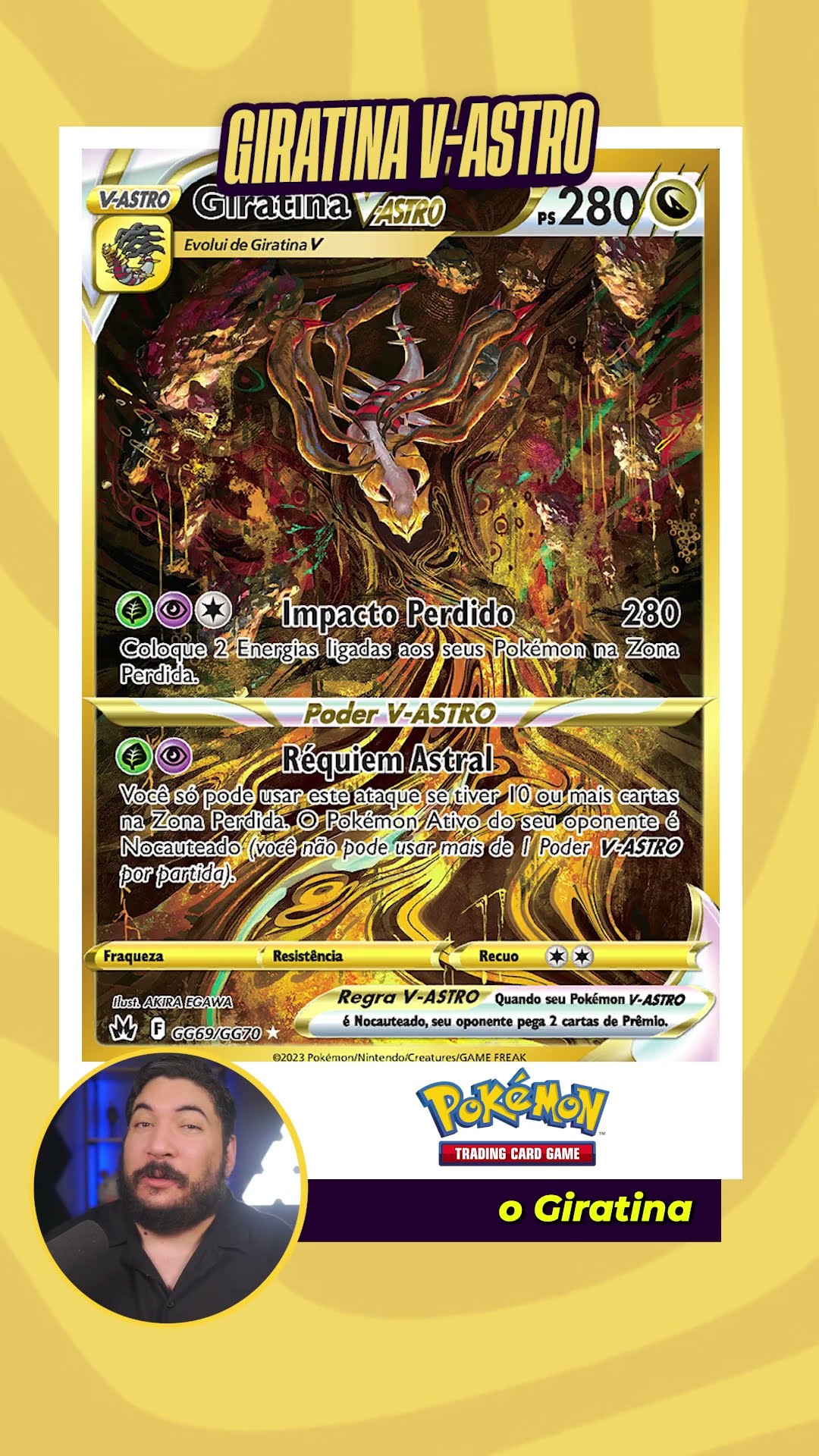 Realeza Absoluta Carta Pokémon Giratina V Astro #Shorts #cartaspokemon  #pokemoncards 