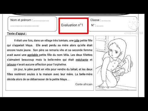 1ère année collège évaluation N1 الفرض الأول الدورة الأولى compréhension et langue