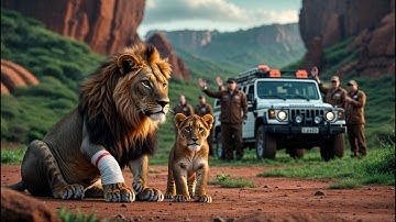 Heroic Rescue Team Saves Injured Lion and Its Cub in Madagascar