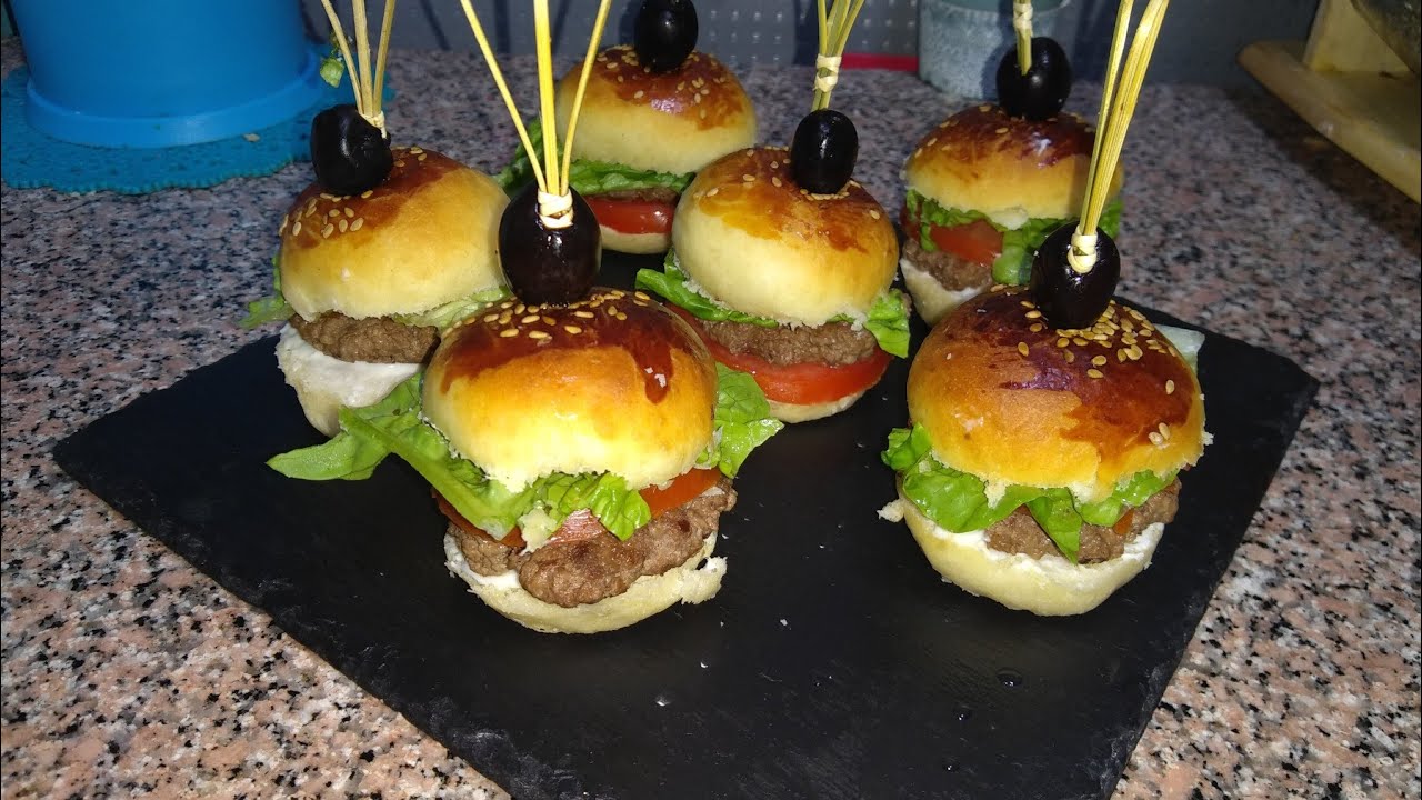 ميني همبرغر 🍔بعجينة قطنية خفيفة وسهلة