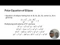 Polar Equation of Ellipse