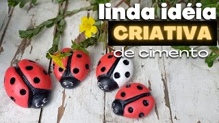 JOANINHAS FEITAS DE CIMENTO / DIY / decoração de jardins