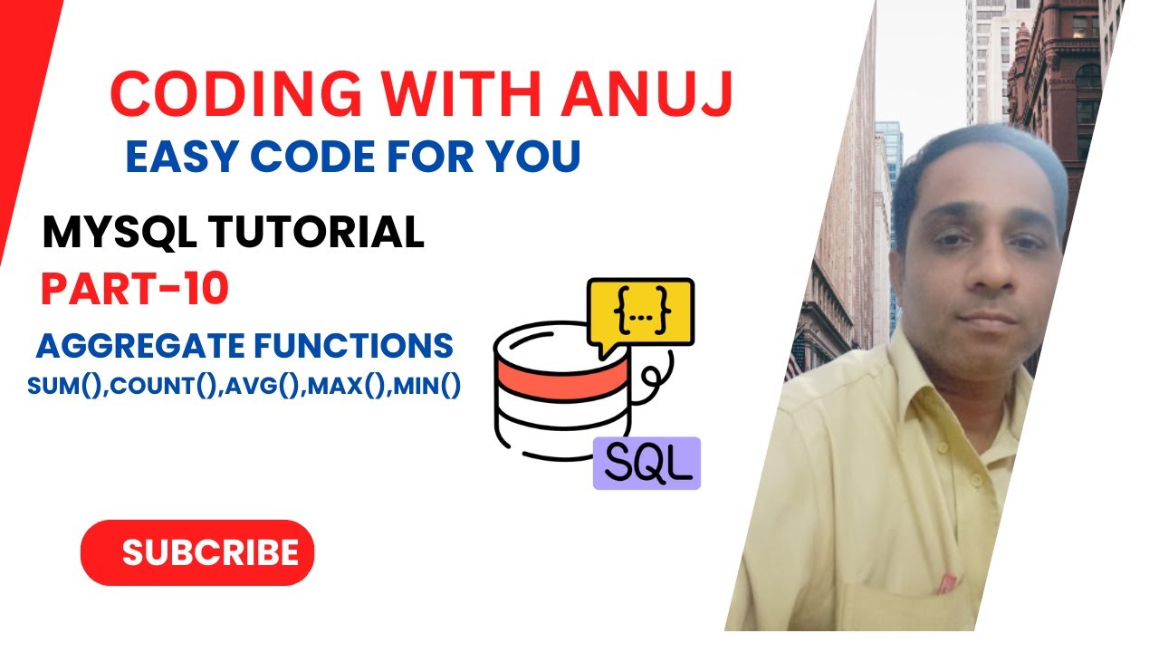 CODING WITH ANUJ | MYSQL COMMANDS | #AGGREGATE FUNCTIONS | #SUM() | # ...