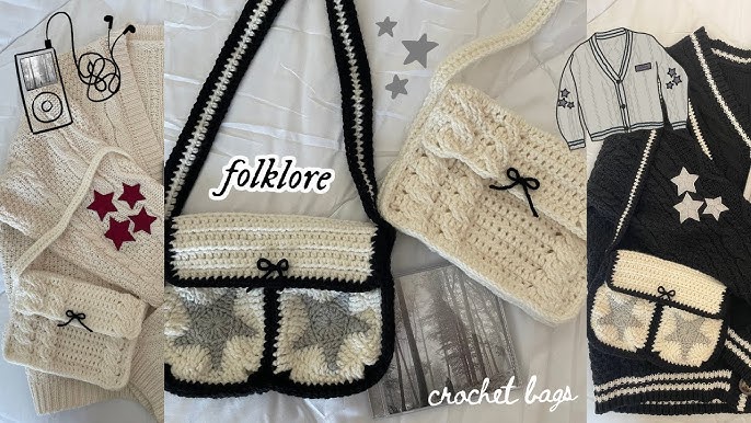 how to crochet a pencil case/pouch of ANY size (folklore cardigan