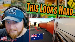 American Amazed by POV B-Double Tight Dropoff by Talented Aussie Truckie