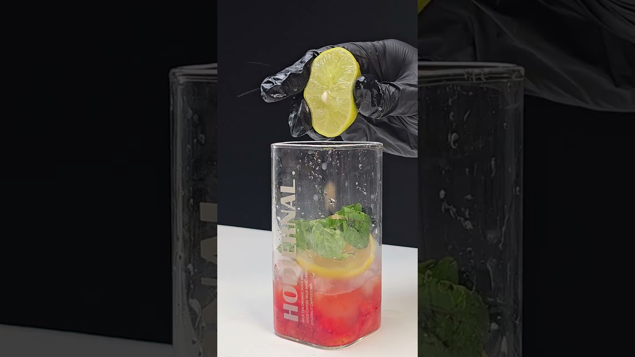 Sparkling Strawberry Lemonade #ASMR #recipe