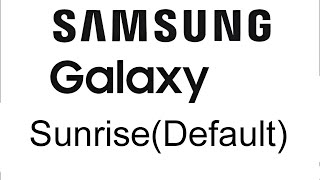 Sunrise Default - Samsung Z2,Z3 & Z4 Tizen Notification Sound