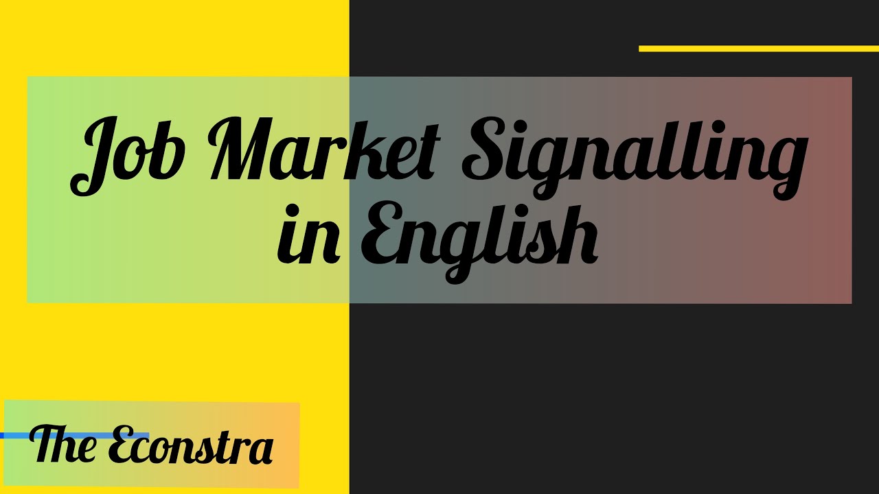 Job Market Signalling in English ||Game Theory|| ||Micro Economics ...