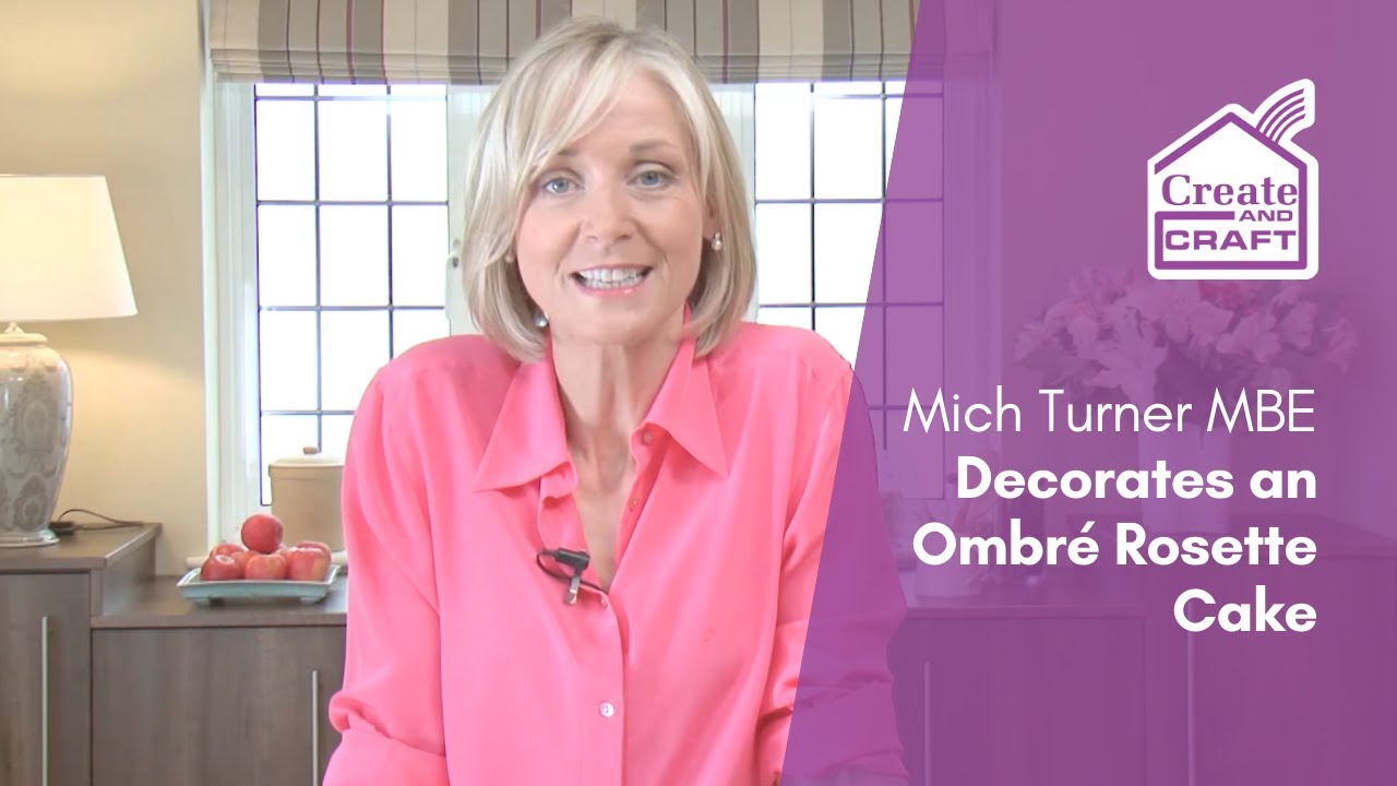 Mich Turner MBE Decorates an Ombré Rosette Cake | Cake Decorating | Create and Craft