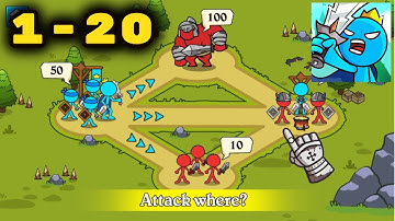 Stick Clash Levels 1 - 20 Gameplay Walkthrough | (IOS - Android) - Azura Global