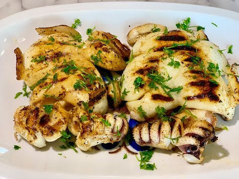 Seppie alla Griglia Ricetta Gustosa e Semplice | Grilled Cuttlefish Tasty and Simple Recipe
