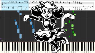 Mad Mew Mew - Undertale - Piano Tutorial - Synthesia - Sheet music