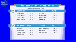 SACA Premier Cricket - West End Mens 2nd Grade - Round 11 - Northern Districts v Kensington - Day 1