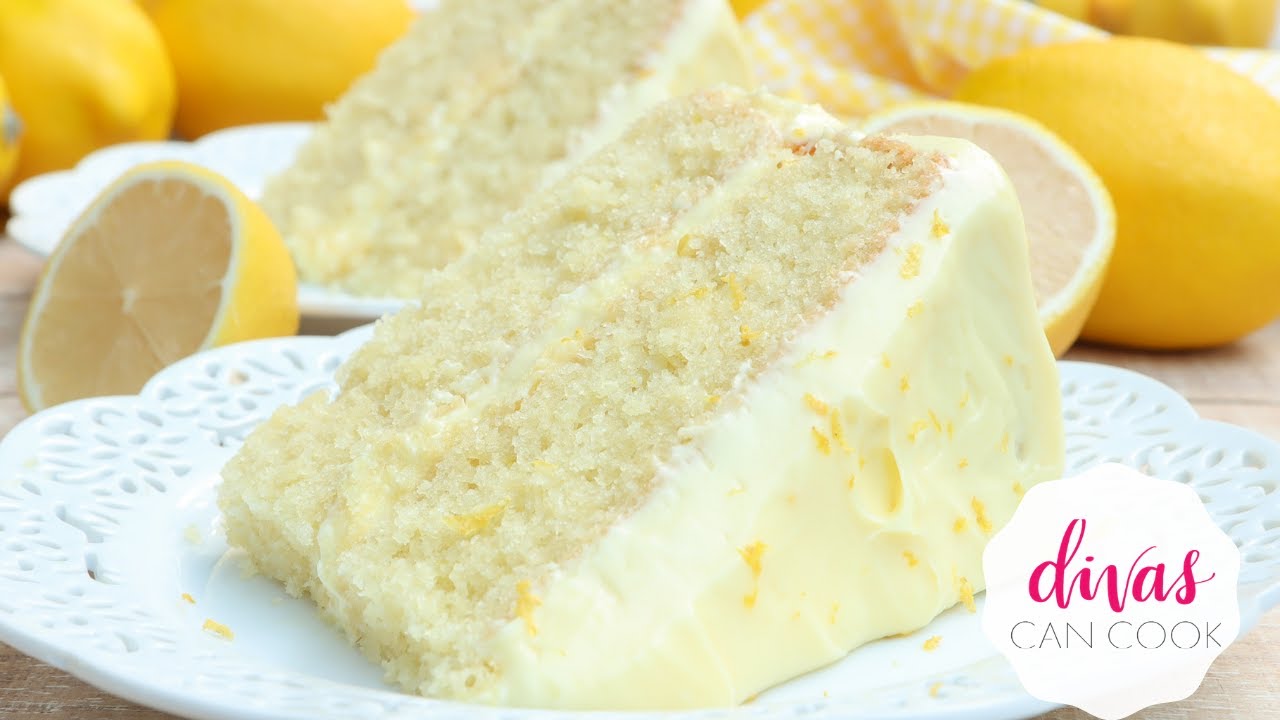 Lemon VELVET Cake w/ Lemon Cream Cheese Frosting | Divas Can Cook