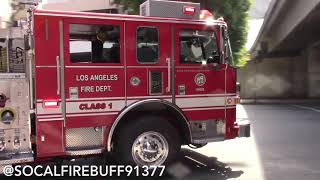 LAFD E3, RA3, and RA803 responding
