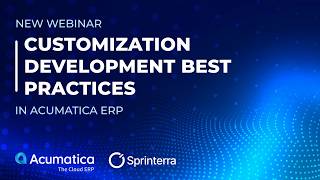 Customization Development Best Practices in Acumatica ERP