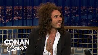 Russell Brand \& Conan Compare Their Unusual Hair Styles | Late Night with Conan O’Brien