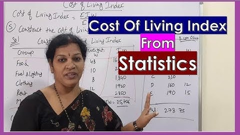 12. "Cost of Living Index" From Index Numbers in Statistics