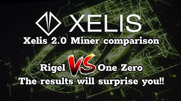 XELIS V2  Miner comparison ONE ZERO vs RIGEL on 30 SERIES, and 40 SERIES GPUS, SURPRISING results!