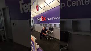 FedEx employees got a surprise when iguana leapt from a package and ran through the store