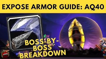Rogue Expose Armor Guide - Boss Breakdowns & Examples (AQ 40)