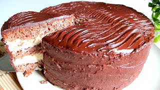 Very DELICIOUS airy chocolate CAKE with ice cream! Cake DREAM