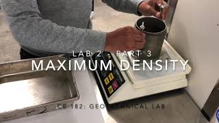 Lab 2 - Dry Density (Minimum and Maximum Density)