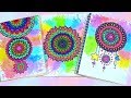 IDEAS PARA DECORAR TUS LIBRETAS O CUADERNOS MANDALAS ACUARELAS  DIY♡REGRESO A CLASES!!