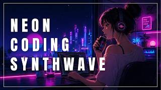 Neon Coding 🌆 Upbeat Synthwave Mix (with Vocals) ⚡ Beats to Code & Focus [1.5 Hours]